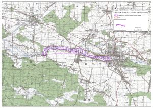 mapa obszaru łaki w okolicach