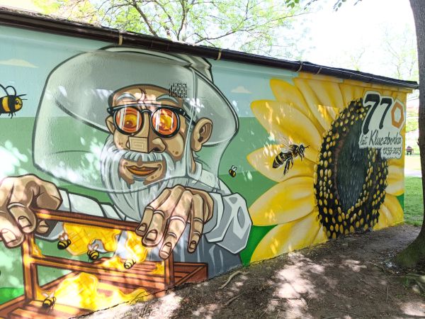 mural z okazji 770 lecia Kluczborka